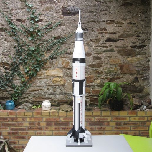 3d printed APOLLO 7 SATURN 1B rocket 1:48
