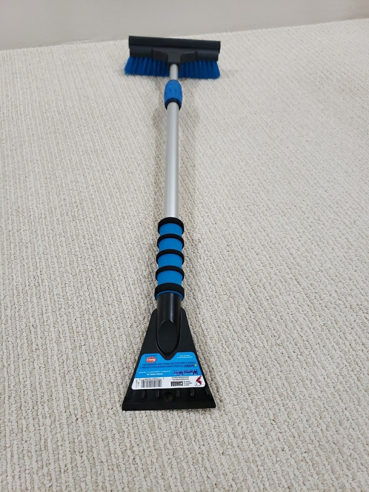 Telescoping Snow Brush And Scraper, 48", New W Tags And Locking Handle, 8" Head