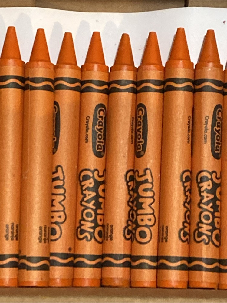 (16) JUMBO Crayola Crayons (orange)