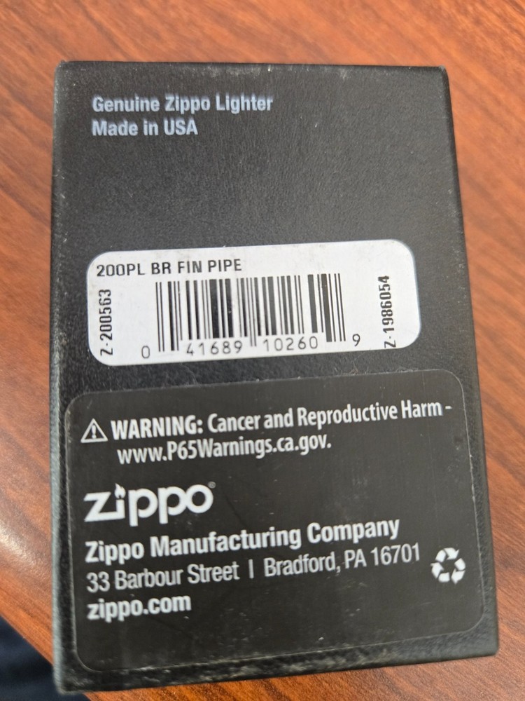 Zippo 200PL Pipe Lighter Brushed Chrome Windproof Lighter