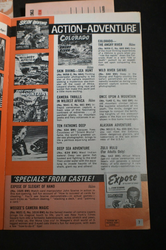 1959/60 & 1963/64 TWO Castle Films Catalogs
