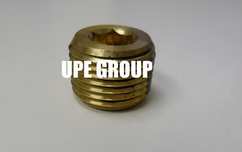 BRASS COUNTERSUNK HEX PLUG MALE 1/2 NPT THREADS PIPE FITTING AIR WATER QTY 25