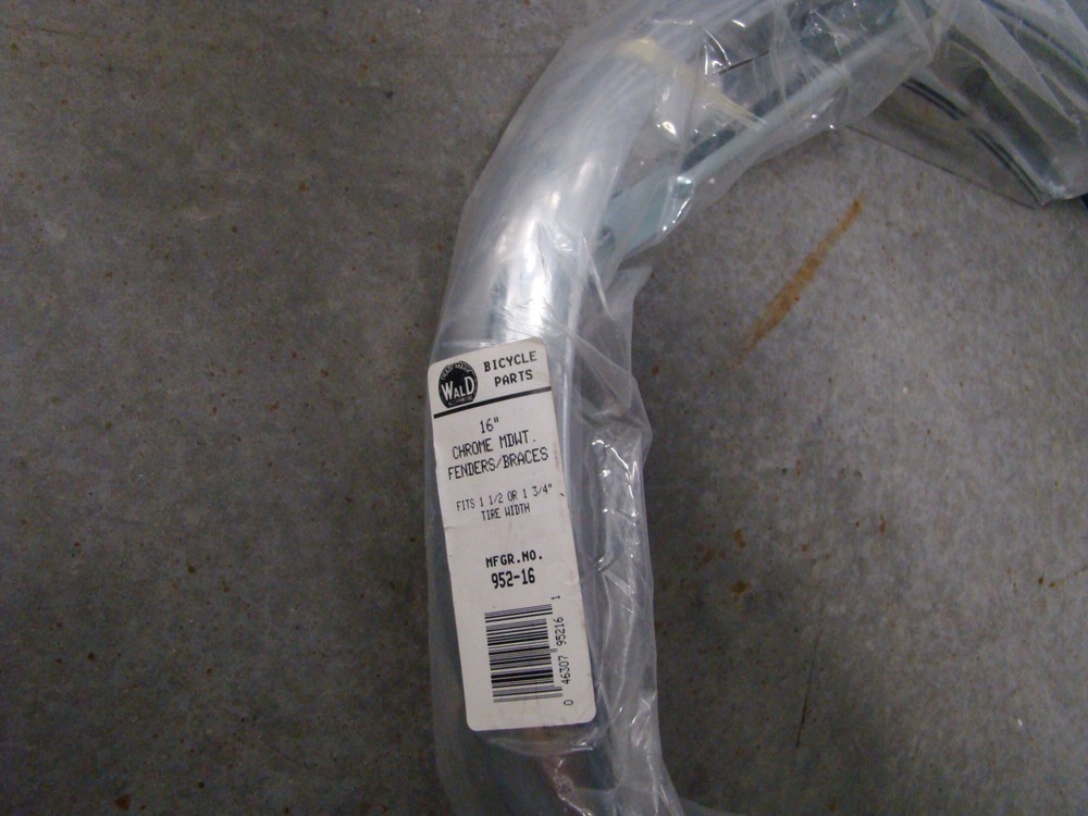 WALD 16" CHROME FENDER SET WITH HARDWARE