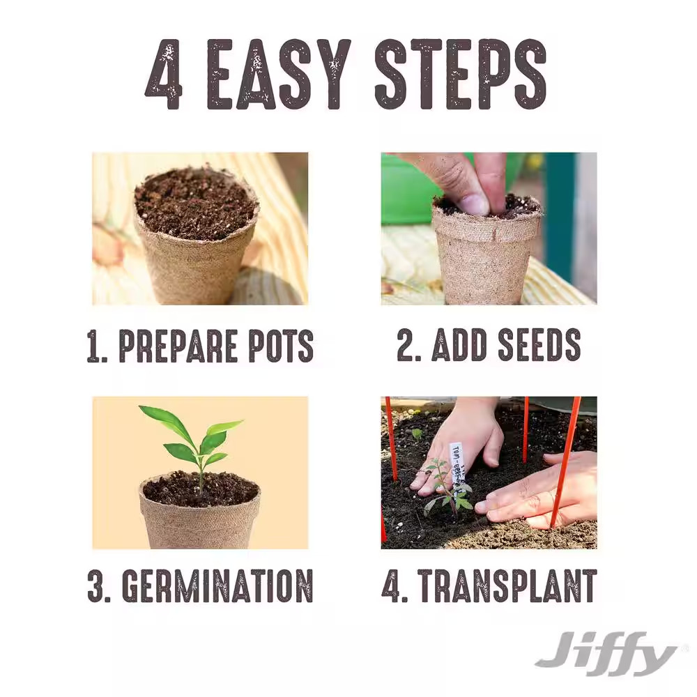 4 In. round Peat Pots Seed Starter Kit (6-Pack)