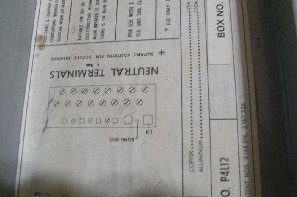 pushmatic ITE 12 space 3 Phase buss bar with 20A breakers 2 pole 3pole no 52645