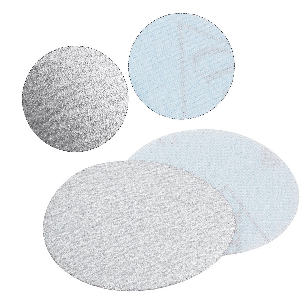50pack 3" Aluminum Oxide White Dry Hook Loop Sanding Discs Sandpaper 180 Grit