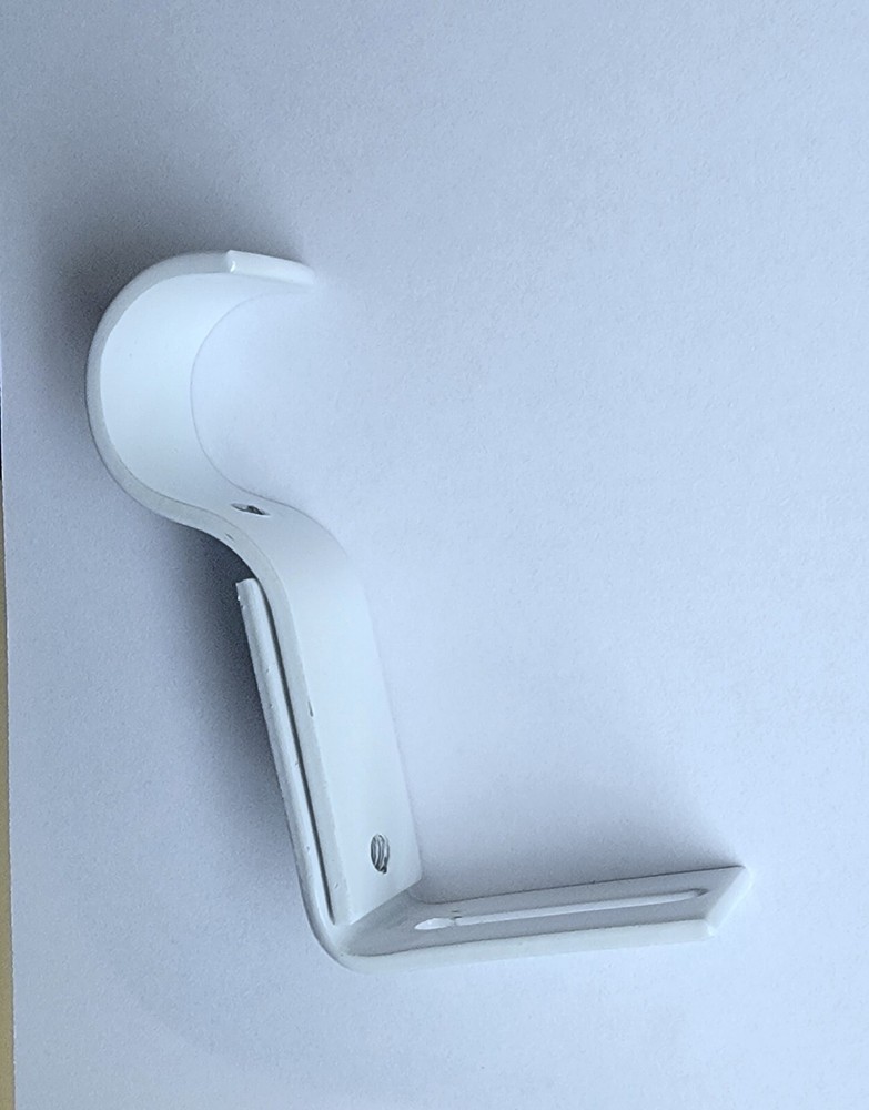 White metal holder for macrame. 90° and hanging hook.2pc