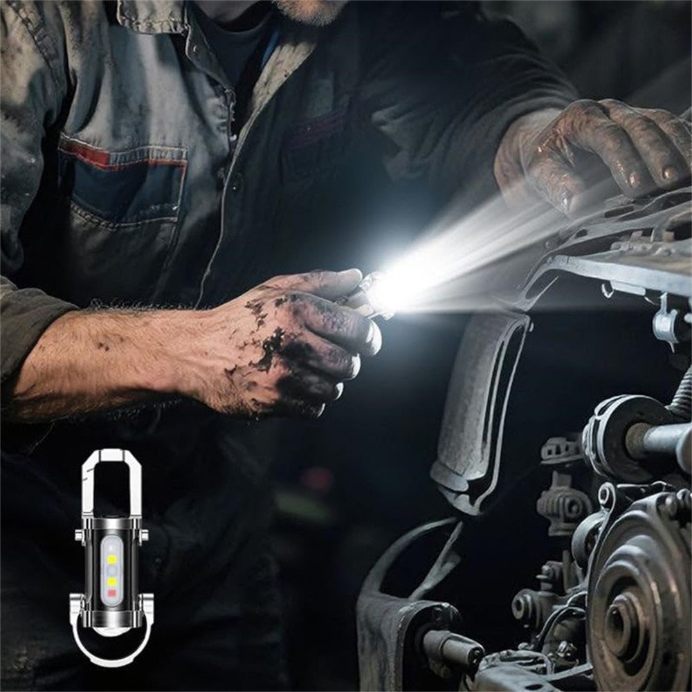 Portable Rechargeable Bright Keychain Flashlight Phone Charger,Emboadlie Mode AE