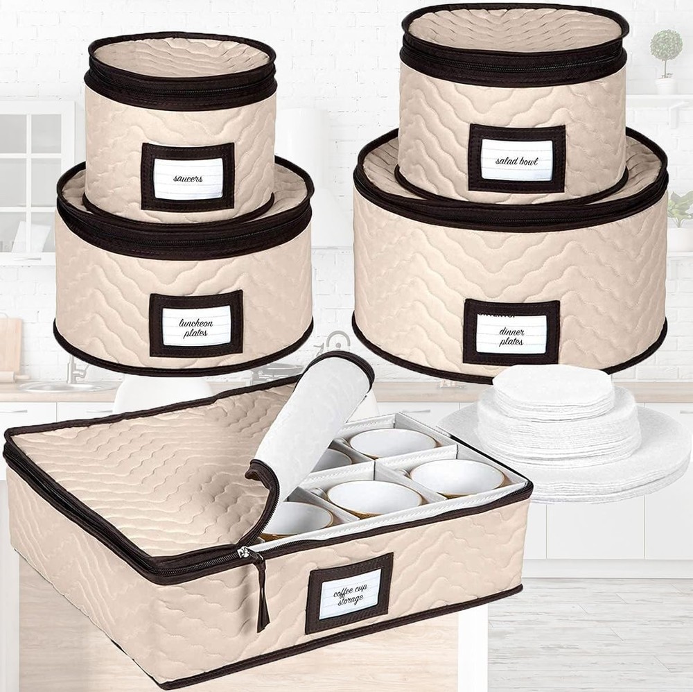China Storage Containers 5 Piece Set Moving Boxes for Dinnerware Glasses Plates