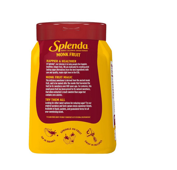 SPLENDA Monk Fruit Zero Calorie Plant Based 19 oz