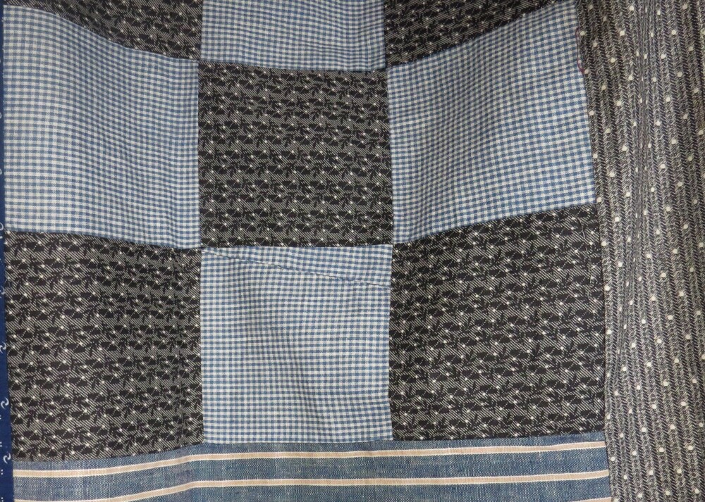Vntg Quilt Top - Scrappy 9-Patch