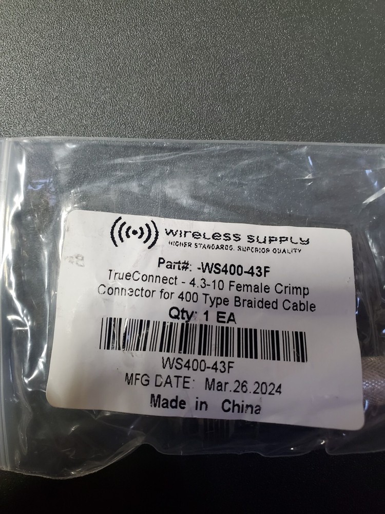 TC 4.3F Crimp CONN for 400 type Braided Cable