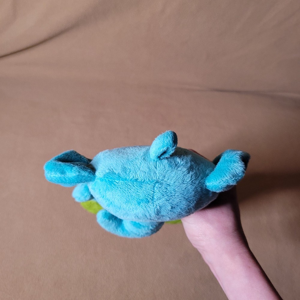 Bright Starts Plush Blue Elephant Teether, Crinkles Toy