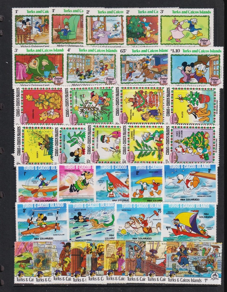 Turks & Caicos Islands - Disney sets, mint