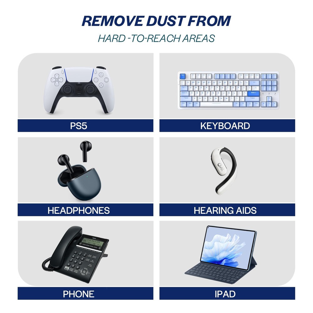 Compressed Air Duster Can for Electronics - 10oz Disposable Keyboard Cleaner ...