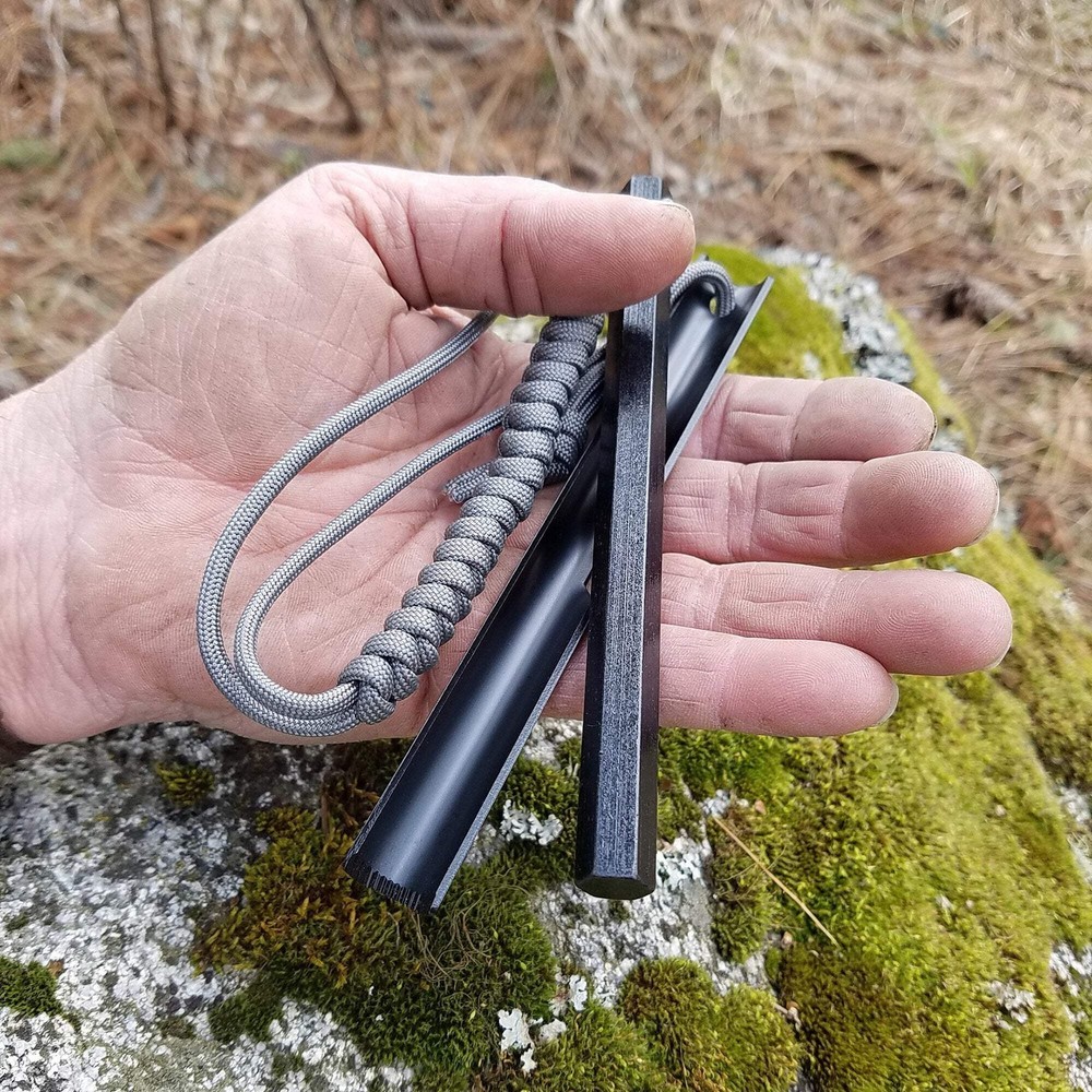 HexaLite Ferro Rod Fire Starter Large 6-Sided Shape & Easy Grip Striker
