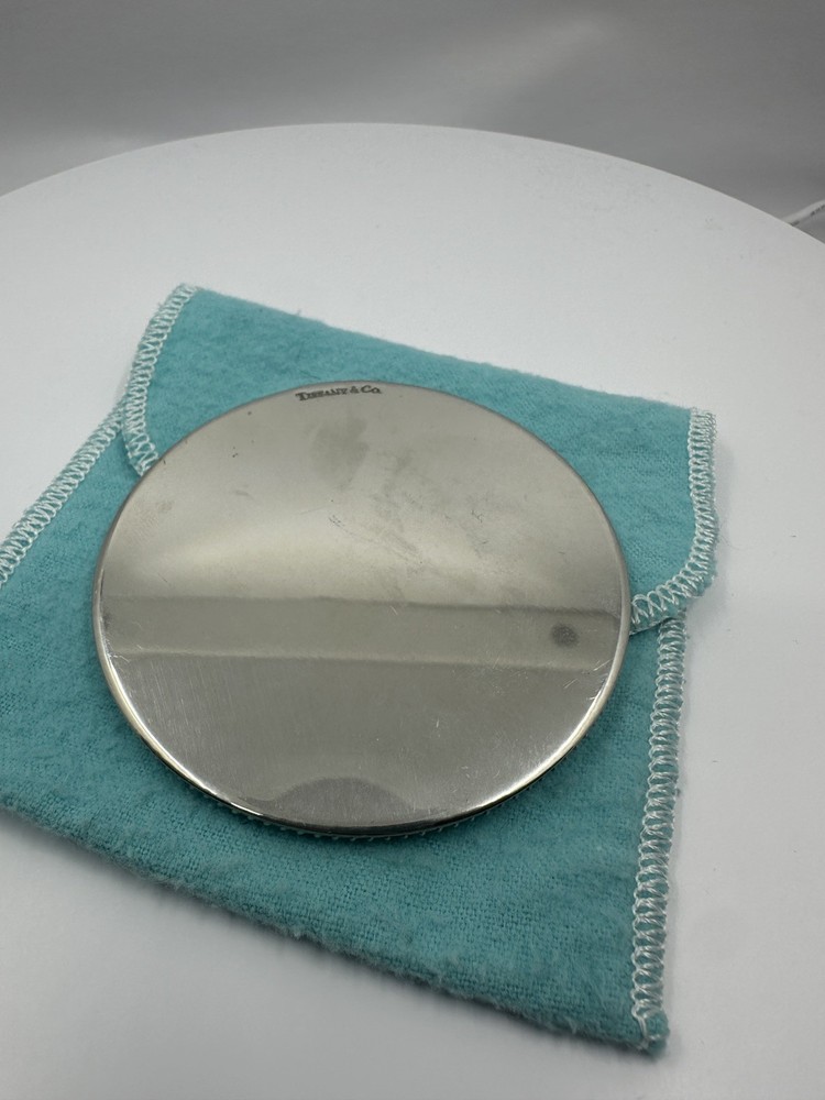 Tiffany & Co Round Hand Mirror with Pouch
