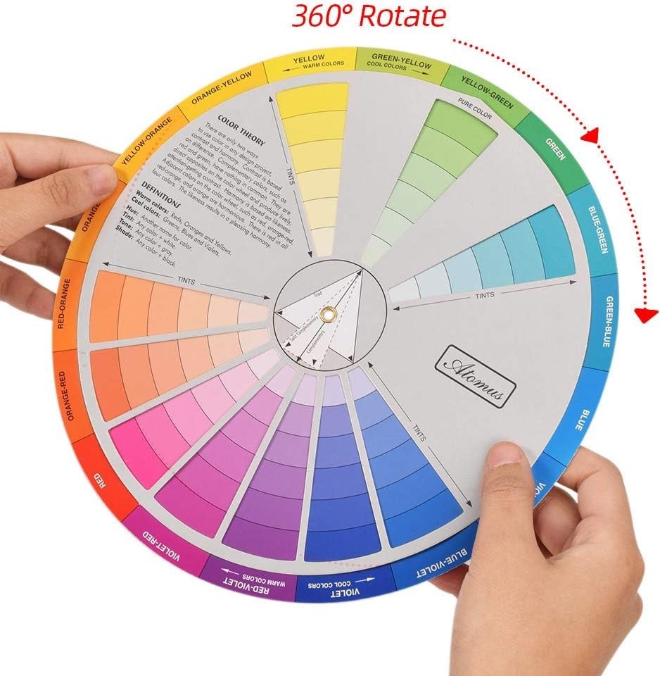 Creative Color Wheel, Paint Mixing Learning Guide Art Class Teaching Tool for Ma