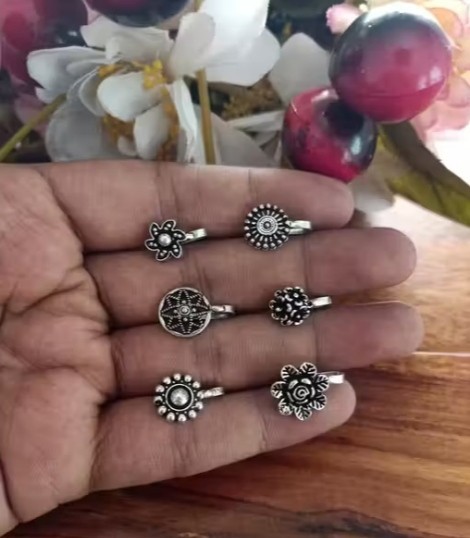 Oxidized Nose clips adjustable German silver nose accessories