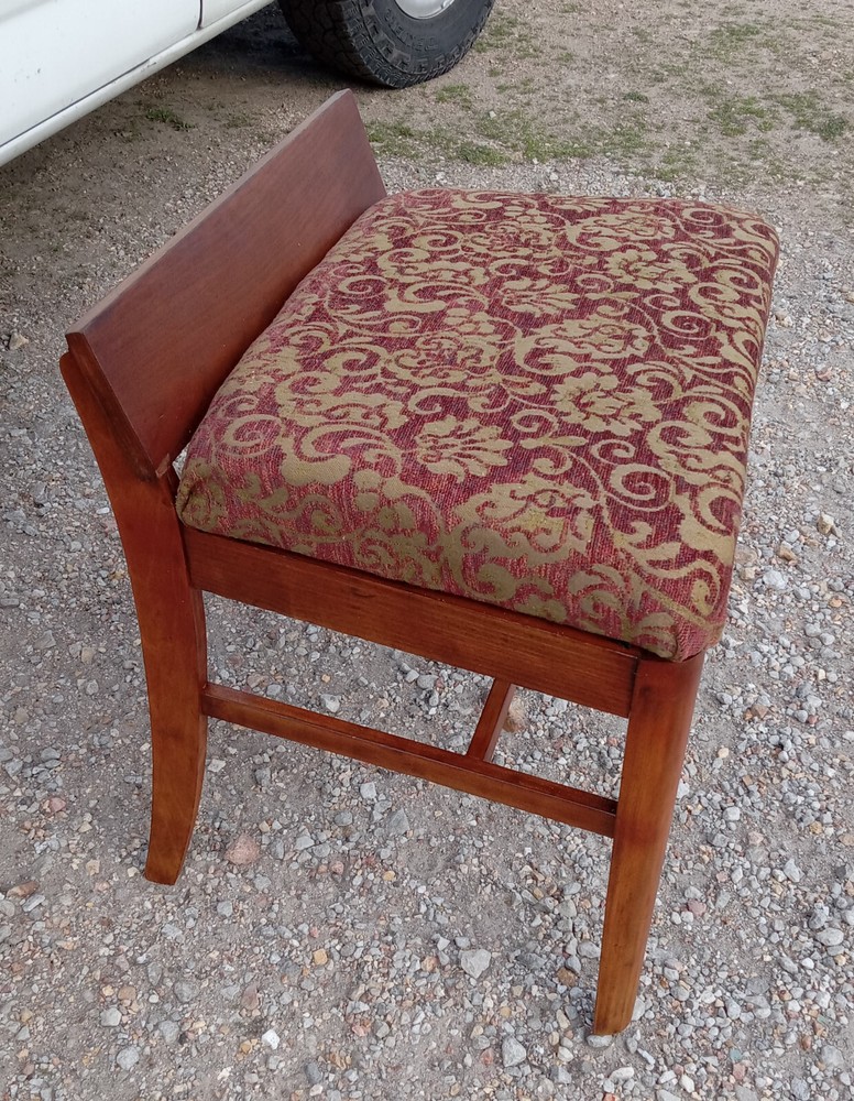 Mid Century Mahogany Vanity Bench (VB15)