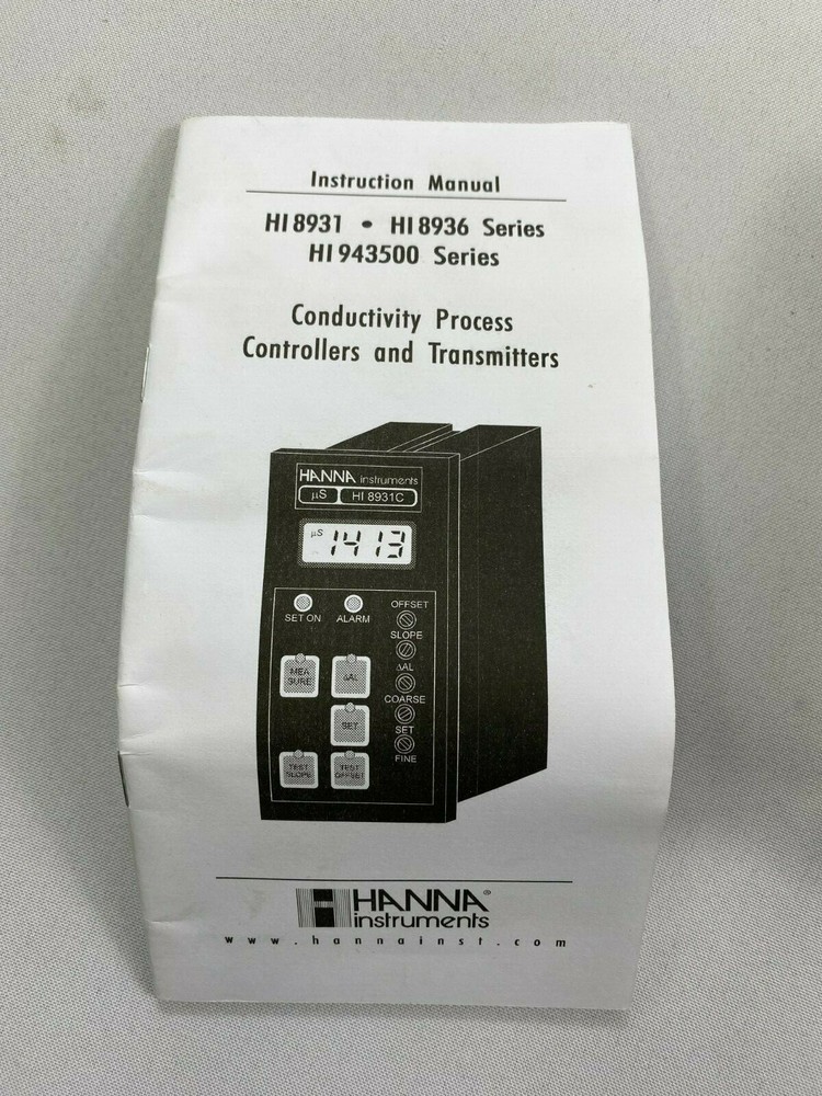 Hanna Instruments HI943500B Panel Mounted Conductivity Analog Controller NEW