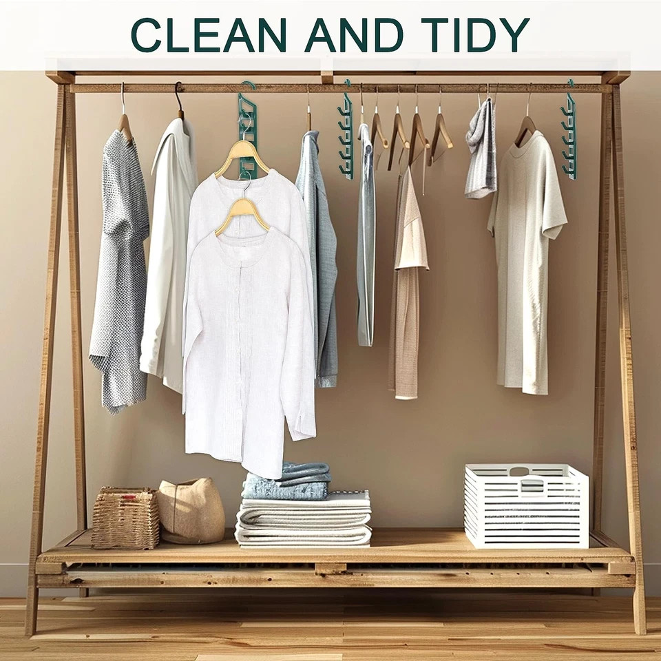 15 Pack Space Saving Hanger Holders Sturdy Plastic Clothes Hangers Multiple S