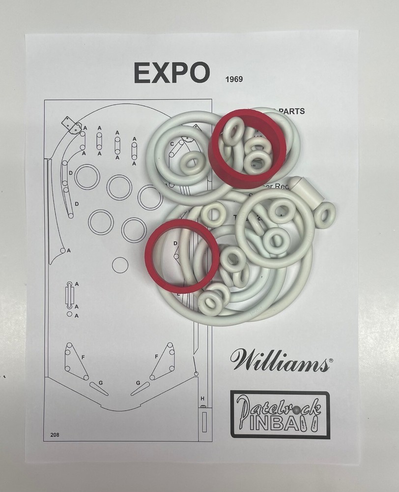 1969 Williams Expo Pinball Machine Rubber Ring Kit