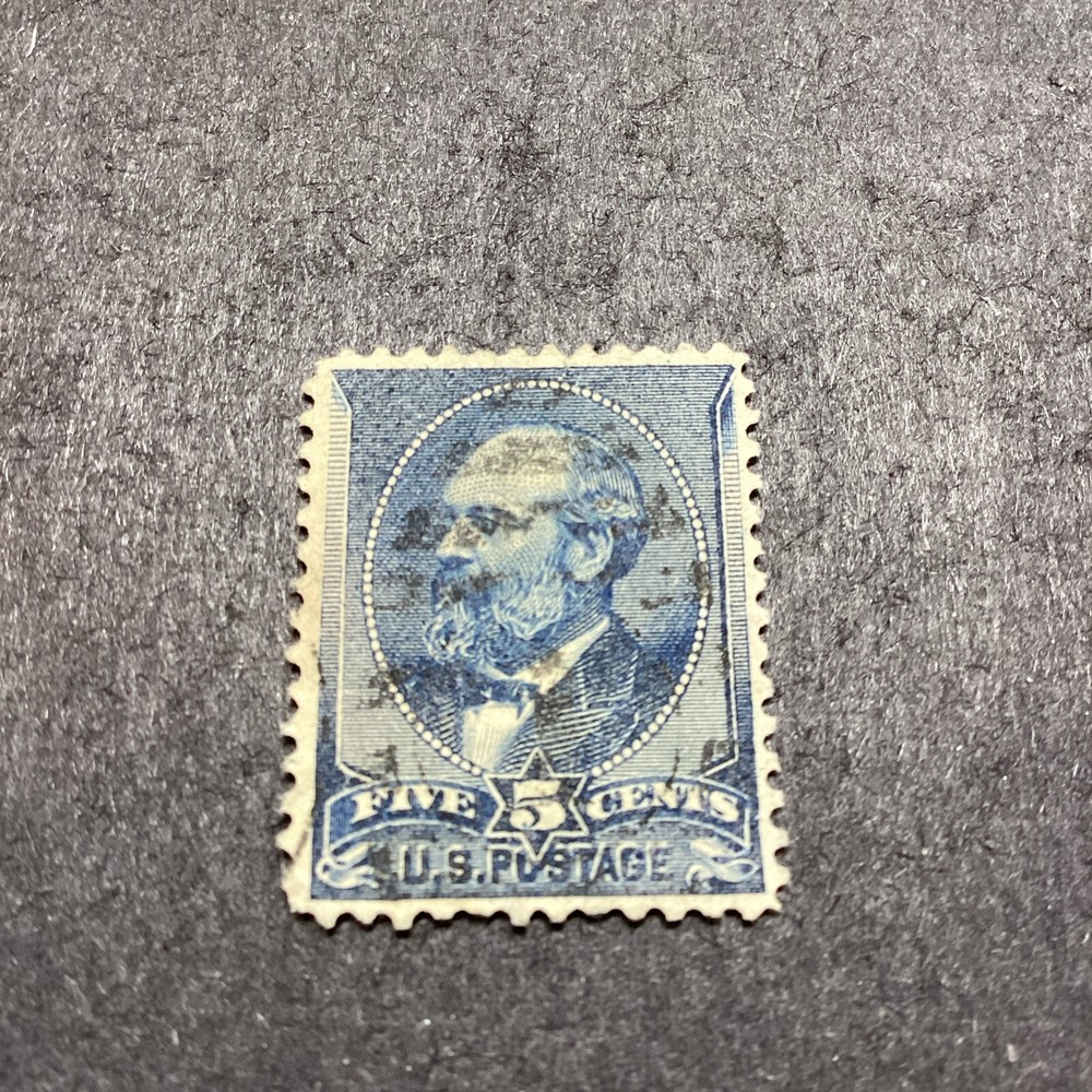 SCOTT#216 1888 5 CENT GARFIELD- USED-US