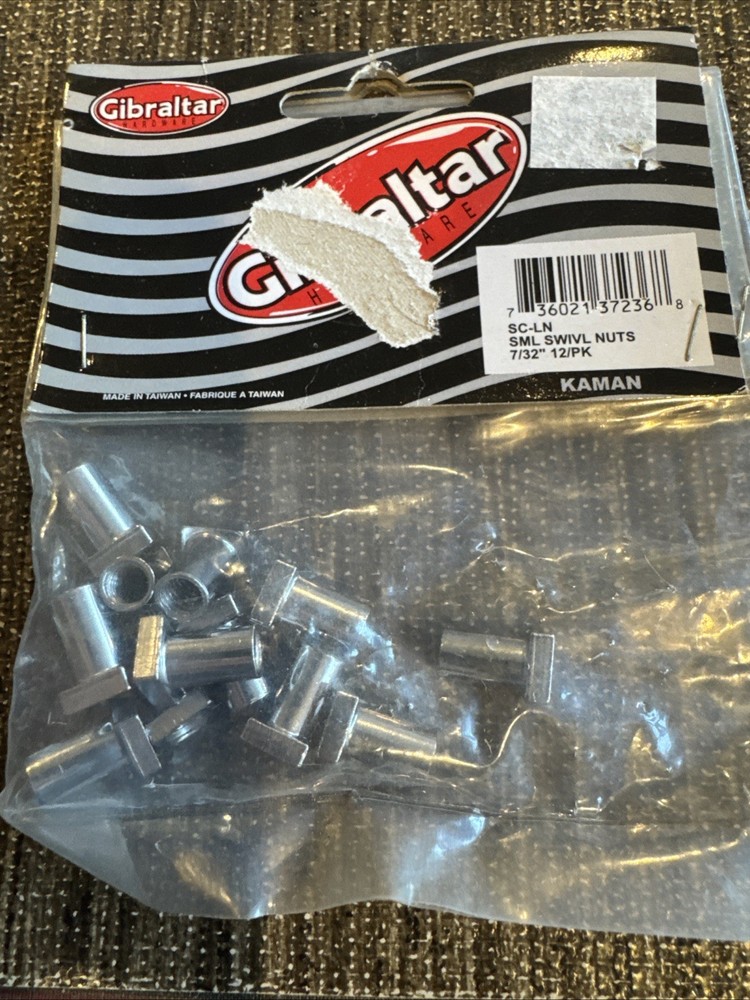 Gibraltar SC-LN Small Swivel Nuts 7/32" 12 Pack