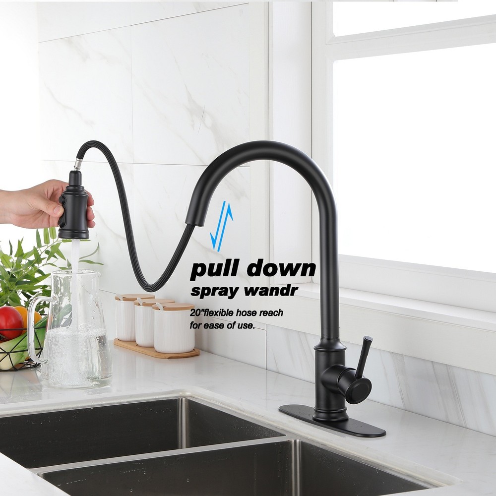 Touch Kitchen Faucet with Pull Down Sprayer, Single Handle High Arc Motion