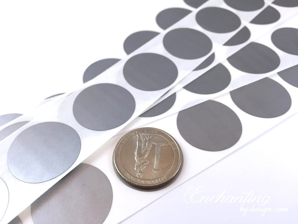 500 - Scratch Off Labels 1" Round Silver Stickers (25.4mm)