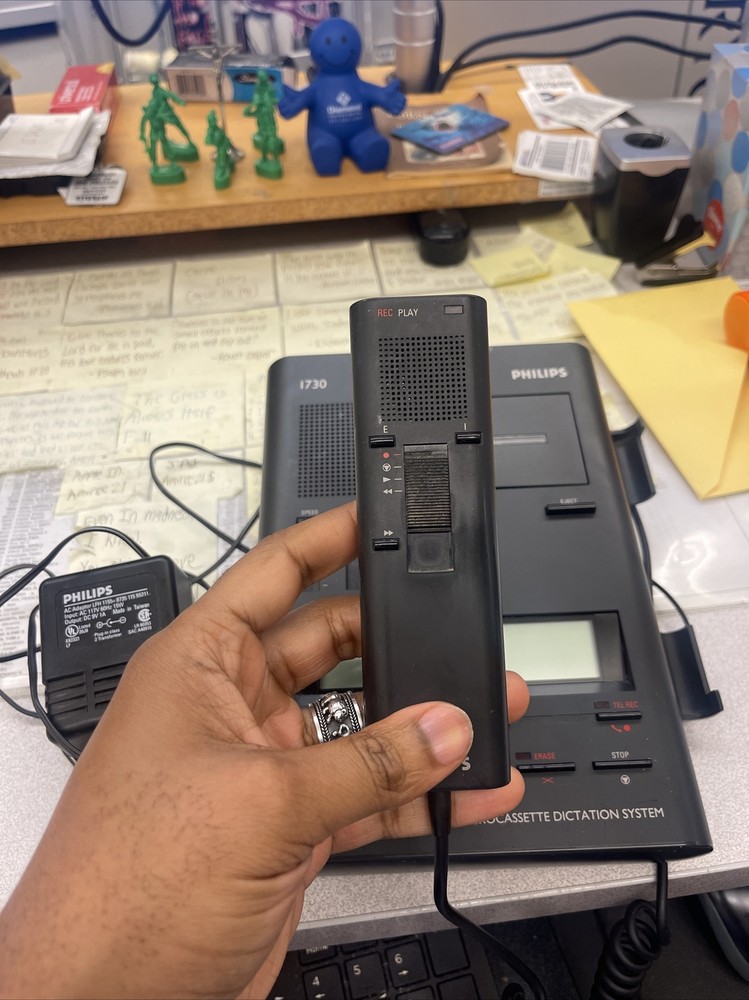 PHILIPS LFH-1730 Microcassette Dictation / Transcription System Untested Rare