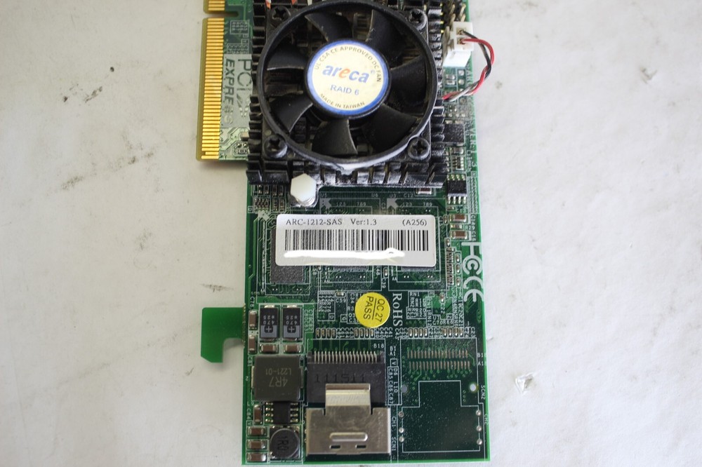 Areca ARC1222-SAS Ver: 1.3 PCI-E Raid Controller Card