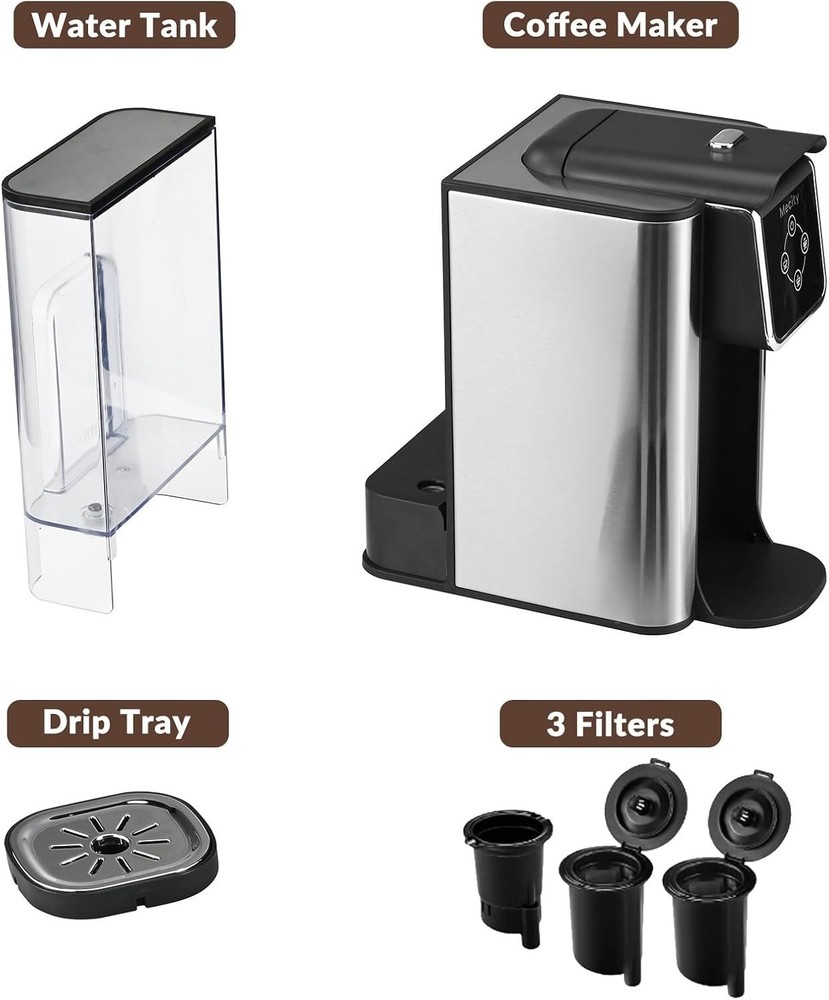Versatile Drip Coffee Maker with Removable Tank - Brew Coffee & Tea in Minutes