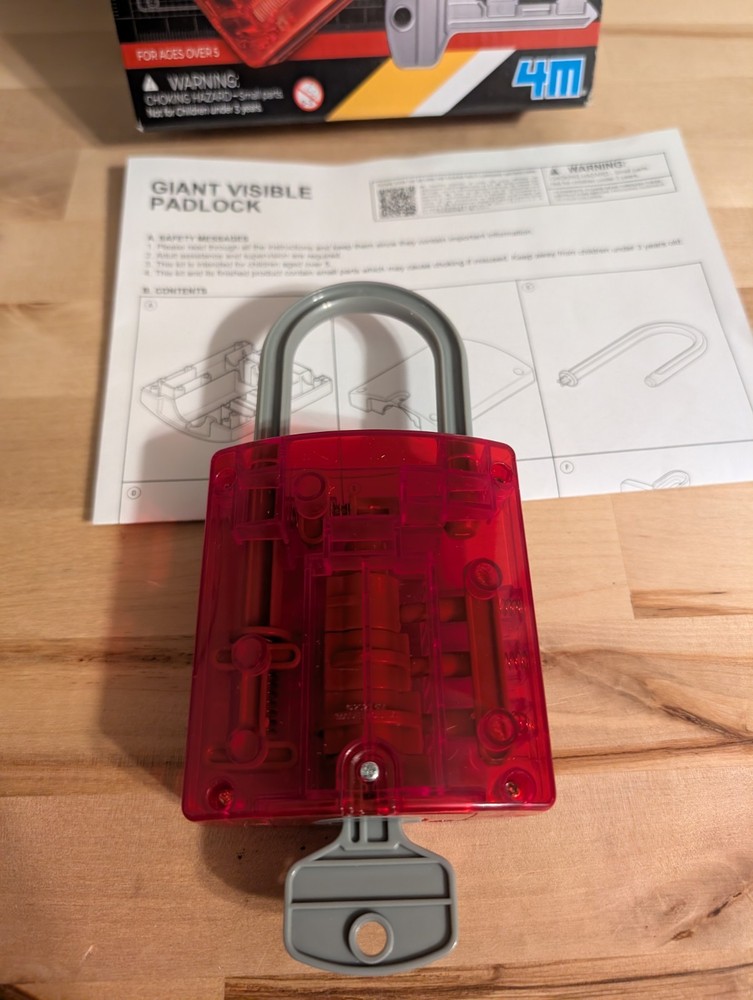 KidzLabs - Giant Visible Padlock, Already built. Good shape.