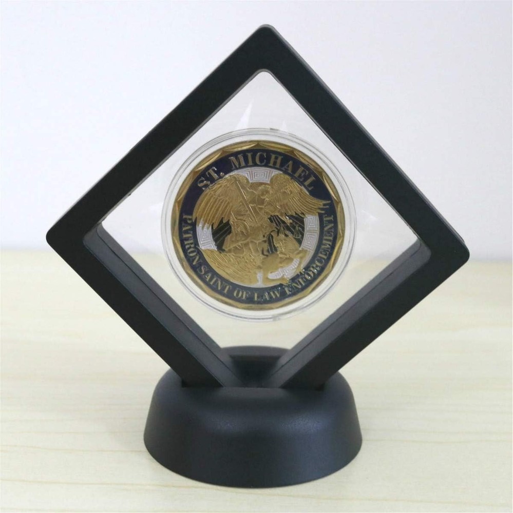 Lightweight Black Coin Display Frame - 3D Floating Holder 2.75” by 2.75”