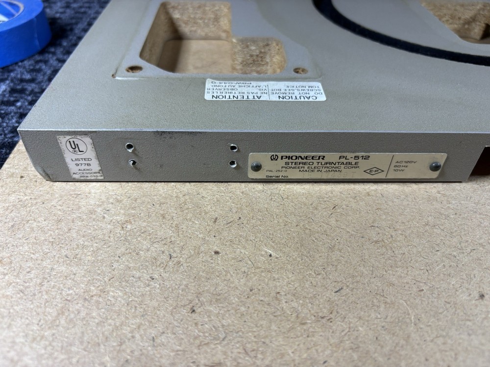 Pioneer PL-512 Plinth/base