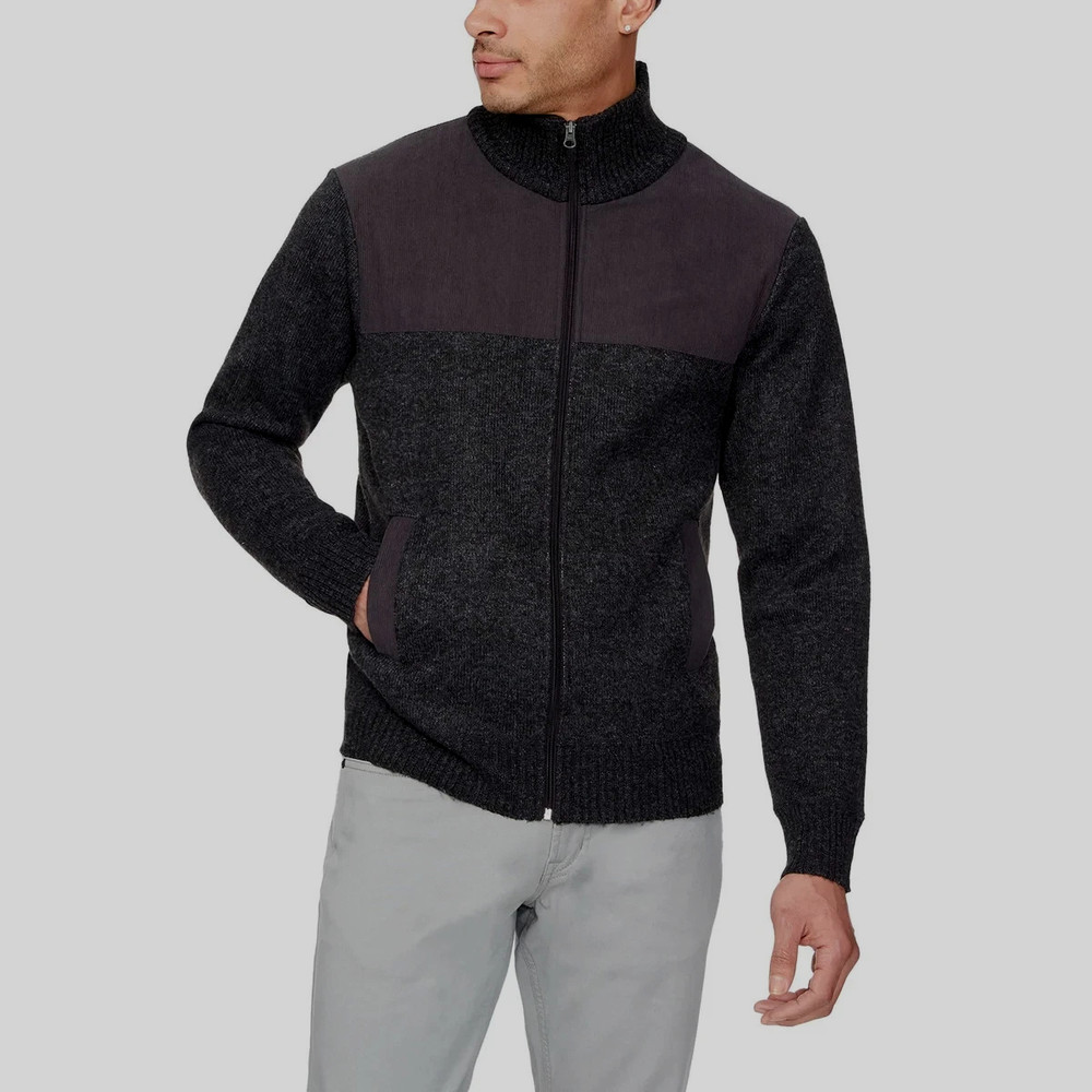 IZOD Men's Full Zip Lined Sweater New with Tags