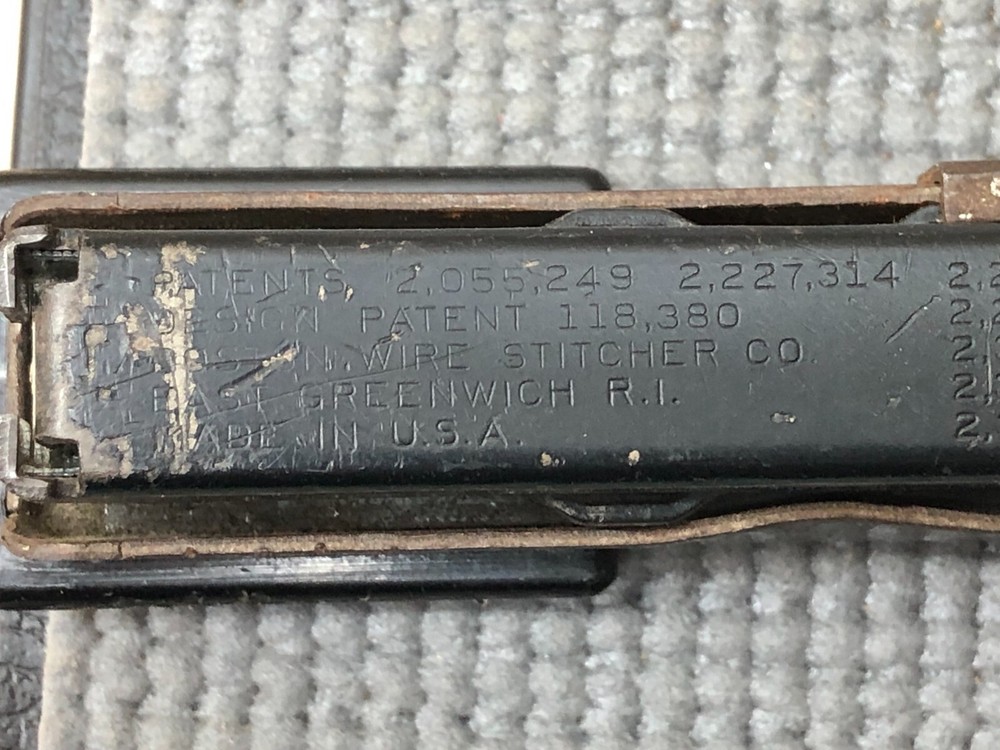 Vintage Bostitch Black Metal Stapler Small Locking Desktop