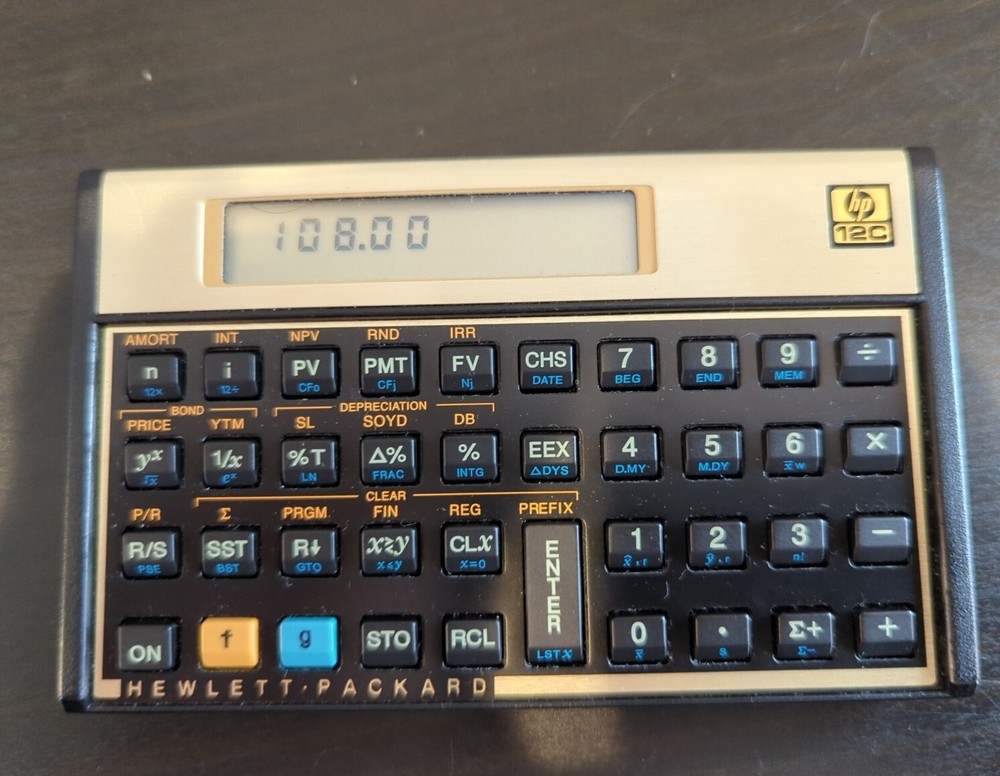 VTG HEWLETT PACKARD HP-12C CALCULATOR TESTED WORKING