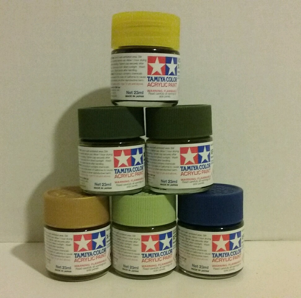 Tamiya 23ml acrylic paint 6 pcs bundle