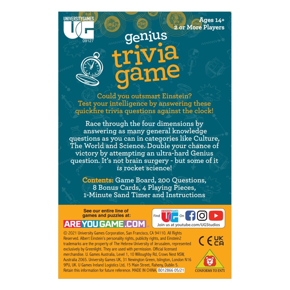 Genius Trivia Game from University Games
