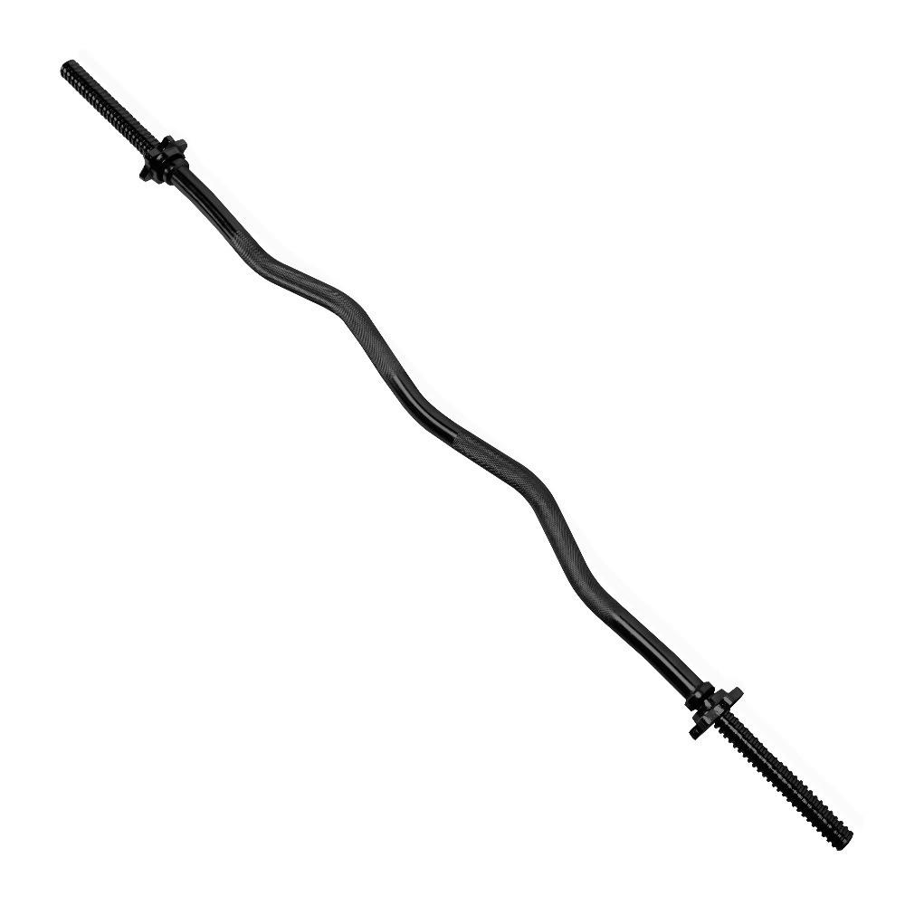 Standard Threaded Solid Easy Curl Bar, 47-Inch, Chrome Finish
