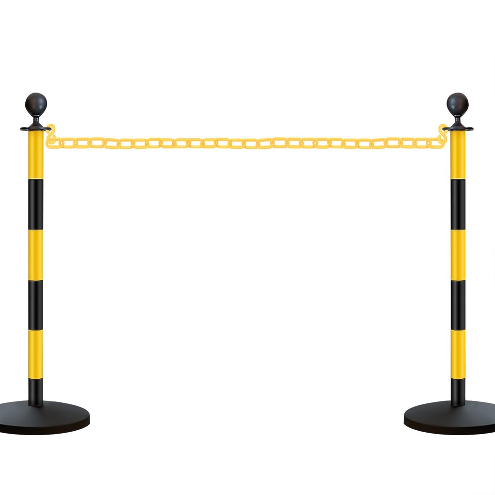 Chain Plastic Barrier Chain Safety Orange 200ft Link Diameter S-shaped Hooks