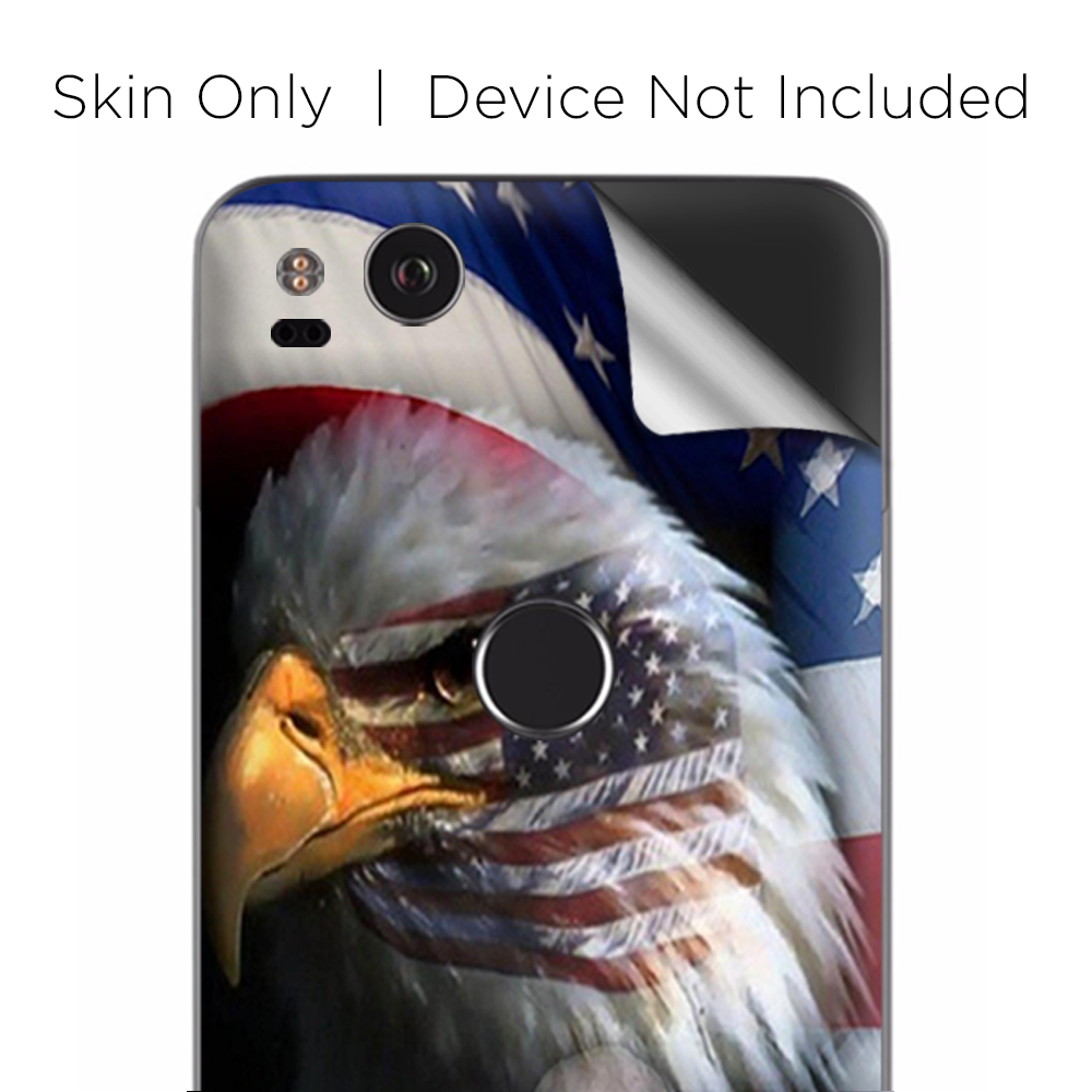 Google Pixel 2 Skins Decal Wrap USA Bald Eagle in Flag
