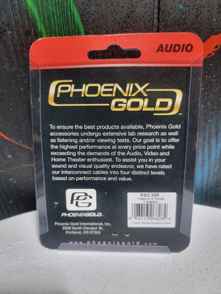 Phoenix Gold Y Adaptor 1M 2F Bronze Level Audio Cable