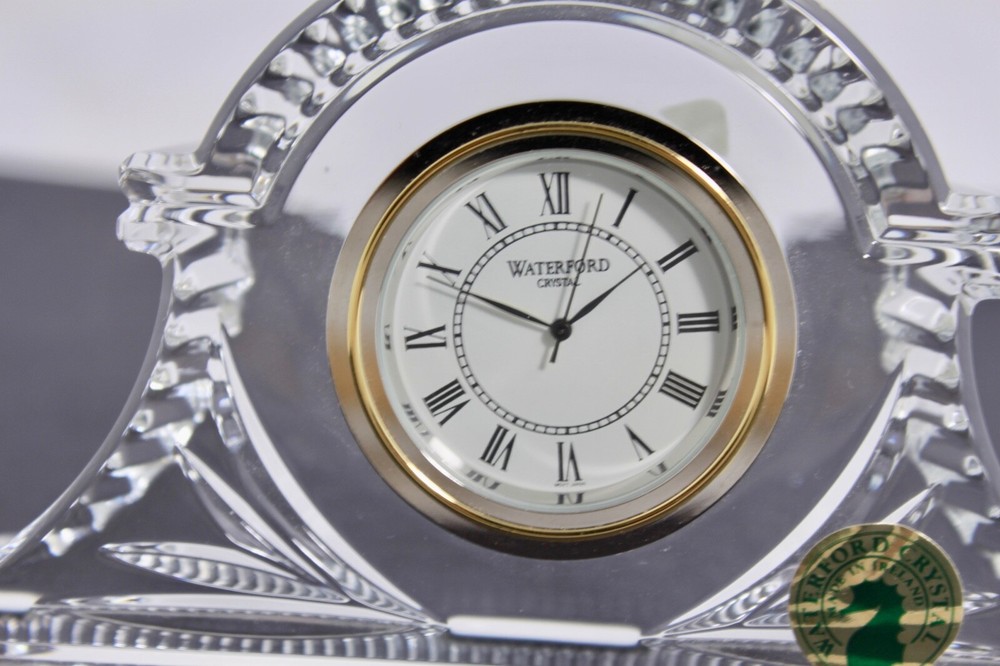 WATERFORD CRYSTAL DEVENISH SMALL CLOCK - MIB
