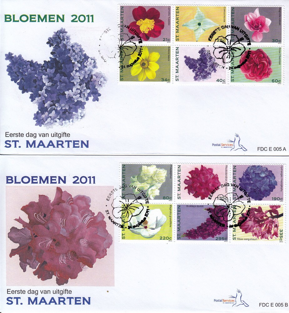 Sint Maarten Issue FDC 2011 (5) Flowers