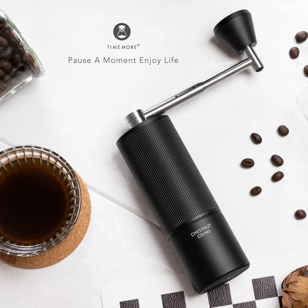 Chestnut C3S PRO Manual Coffee Grinder - Compact with Foldable Handle, Adjust...