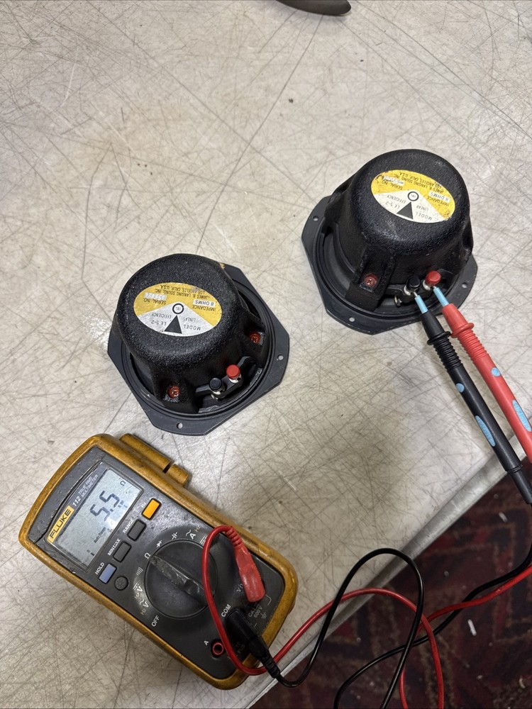 2 Vintage JBL LE5-2 Original 8 Ohms Linear Efficiency Drivers, needs cones